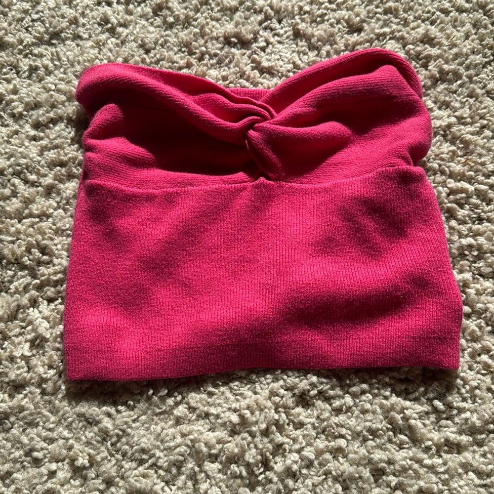 Hot pink tube top